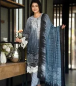 Blue Rose Embroidery Salwar Kameez Set – (Style-6734)