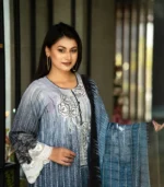 Blue Rose Embroidery Salwar Kameez Set – (Style-6734) - Image 2