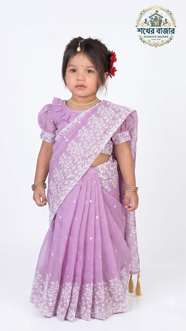 স্কিন প্রিন্ট রেডি শাড়ী পারপেল(Code 09)
