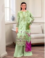 Pistachio Green Traditional Embroidered Unstitched Lawn 3 Piece Suit_Style(5708)