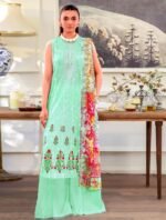 Mint Aqua Digital Printed Embroidered Unstitched Lawn 3 Piece Suit_Style(5709)