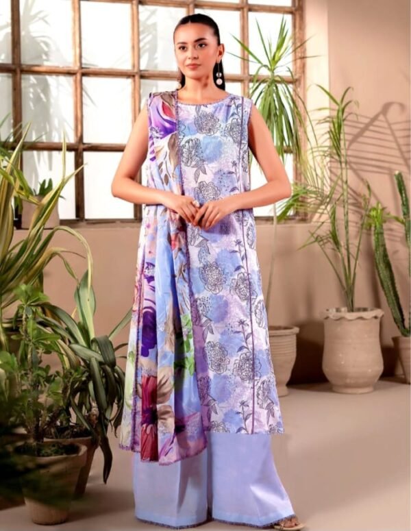 Premium Mint Aqua Botanical Digital Printed Salwar Kameez_Style(F-5807)