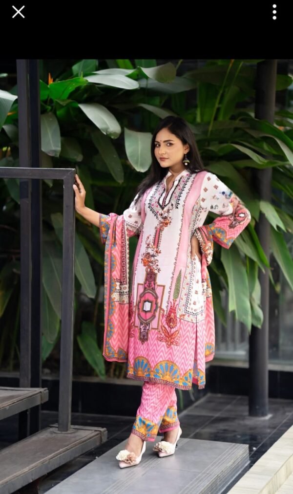 Gulbahar Chest Embroidery Salwar Kameez for Women – Premium Reon Fabric- (Style-6708)