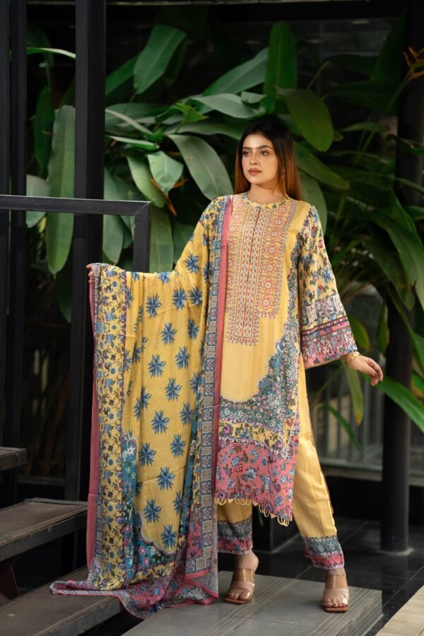 Premium Viscoz Reon Three Piece Salwar Kameez – Elegant Women’s 3 Piece- (Style-6741)