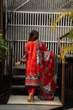 Boishakhi Embroidery Mirror Work Salwar Kameez Set – Cotton 3 Piece – (Style-6736) - Image 2