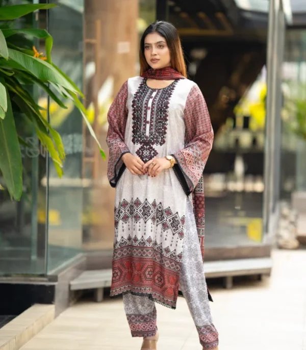 Aainaghor Embroidered Cotton Salwar Kameez for Women – Mirror Work & Premium Reon Fabric- (Style-6743)