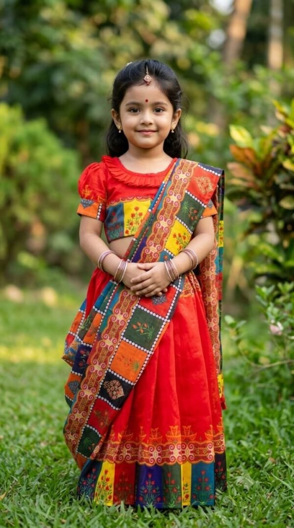 রংমহল- চান্দেরি সিল্ক রেডিমেড বেবি শাড়ি