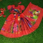 ময়ূরপঙ্খী- চান্দেরি সিল্ক  বেবি শাড়ি - Image 2
