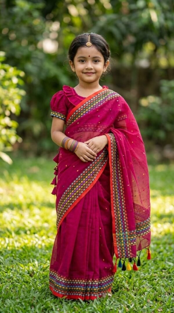 টাঙ্গাইল হাফ সিল্ক পপকর্ন রেডিমেড বেবিশাড়ি