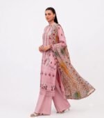 Blush Pink Floral Embroidered Unstitched Lawn 3 Piece Suit_Style(F-5711) - Image 2