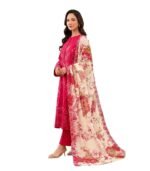 Crimson Red Floral Digital Printed Unstitched Salwar Kameez_Style(F-5661) - Image 2