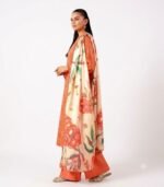 Coral Orange Unstitched Salwar Kameez – Premium Printed Lawn 3 Piece_Style(5805) - Image 2