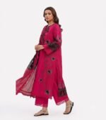 Crimson Pink Embroidered Lawn Unstitched Salwar Kameez _Style(5768) - Image 2
