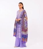 Soft Lavender Embroidered Digital Printed Unstitched Lawn 3 Piece Suit_Style(5710) - Image 2