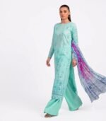 Pastel Lilac Floral Digital Printed Unstitched Lawn 3 Piece Suit_Style(5712) - Image 2